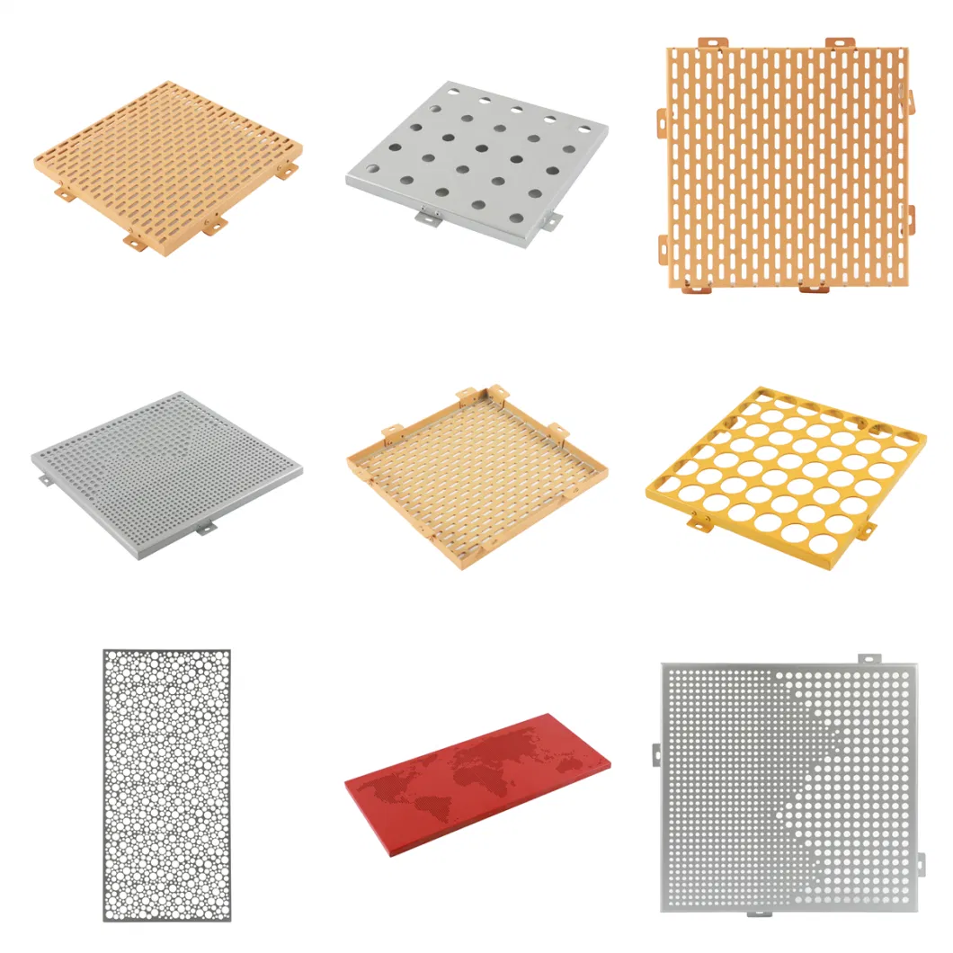 Aluminum Building Material Cladding Perforated Plate 3D Exterior Decoration External Facade Accessories and Curtain Wall Panel