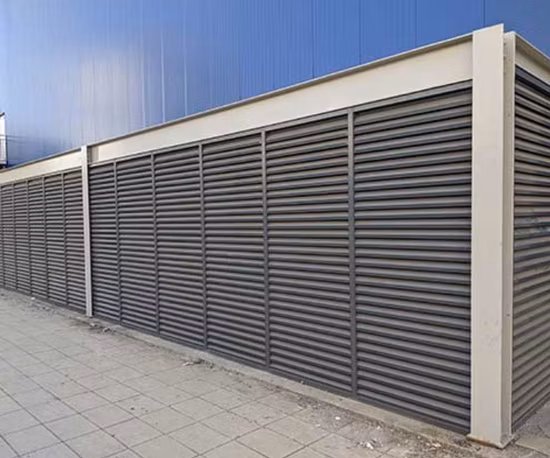 집 자동 환기 셔터 외부 클래딩 커튼 월 알루미늄 루버 커튼 월용 현대 셔터 Windows Airfoil Louver